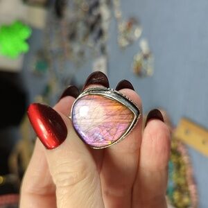Purple Flash Labradorite Pendant